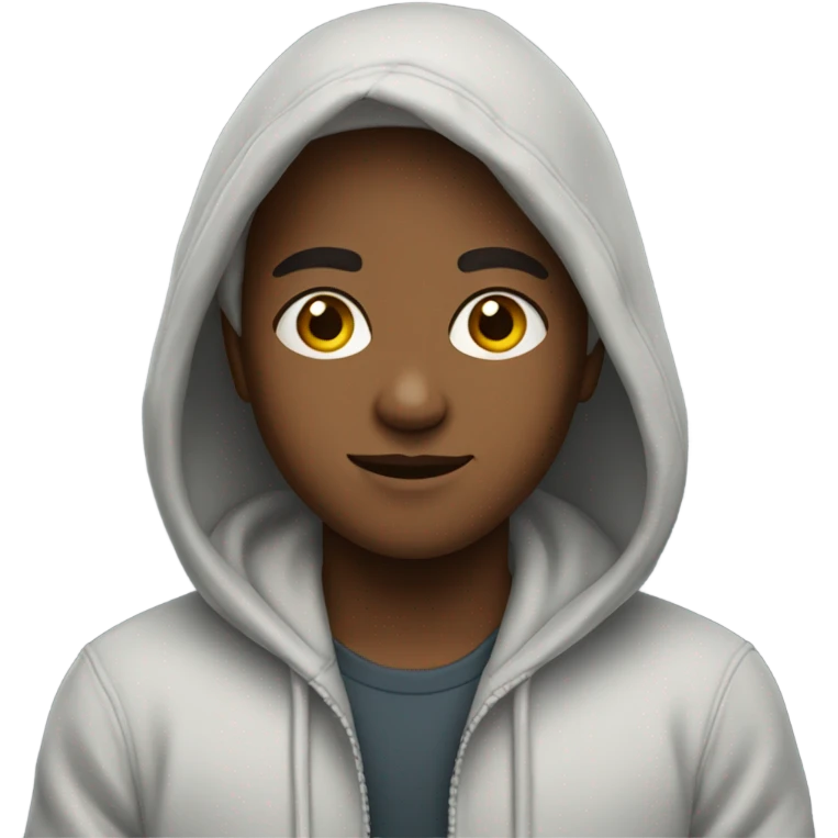 Iya wearing a hoodie  emoji