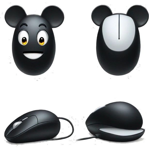 Black magic mouse emoji