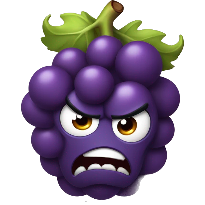 angry grape with horns emoji