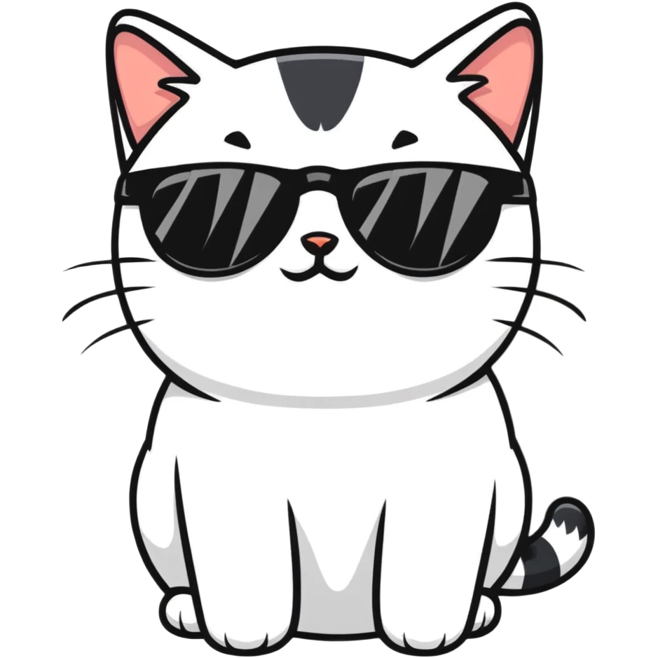 Cat with sunglasses emoji