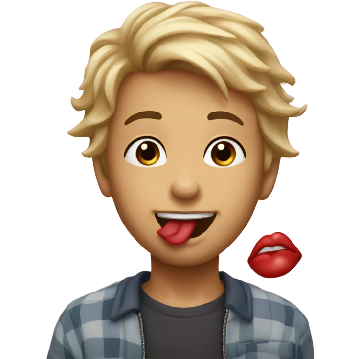 Boyfriend blowing a kiss emoji