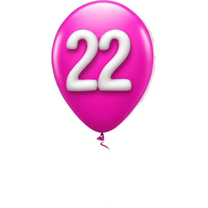Pink balloons that spell 2025 emoji