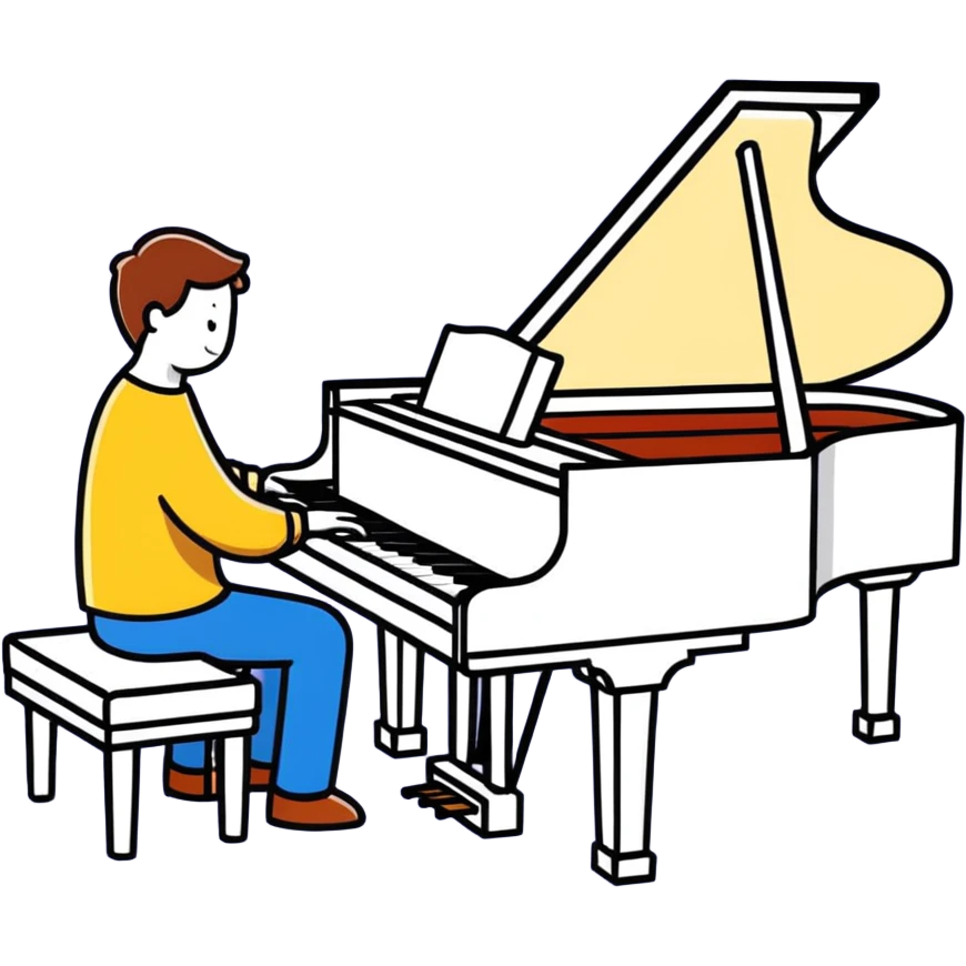 Men playing the piano emoji