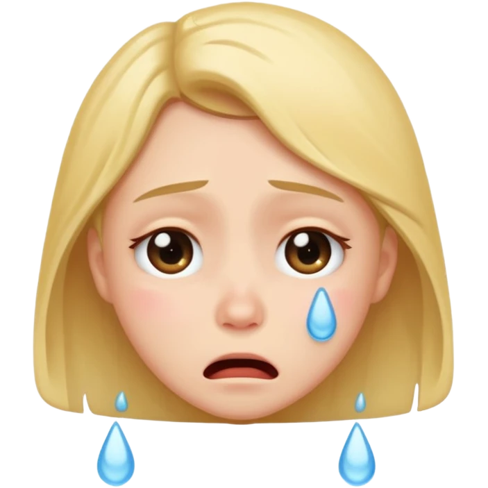 Cute adorable crying  emoji