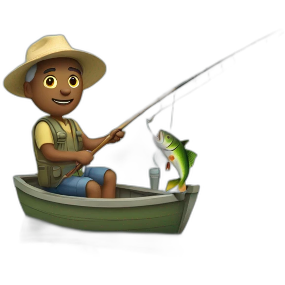 An man going fishing emoji