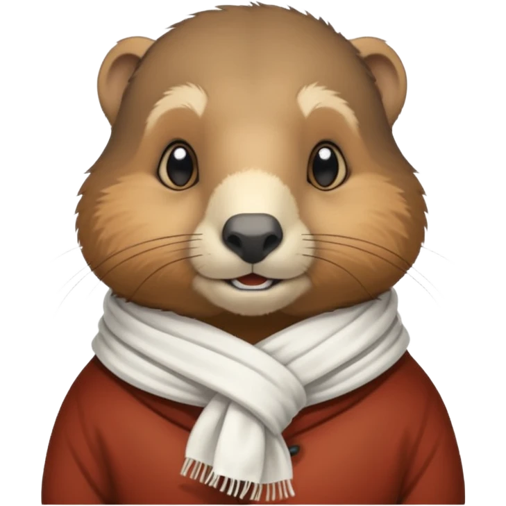 Marmot standing with a White scarf emoji