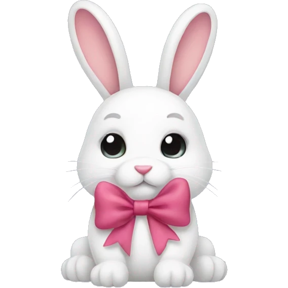 Bunny with a bow emoji