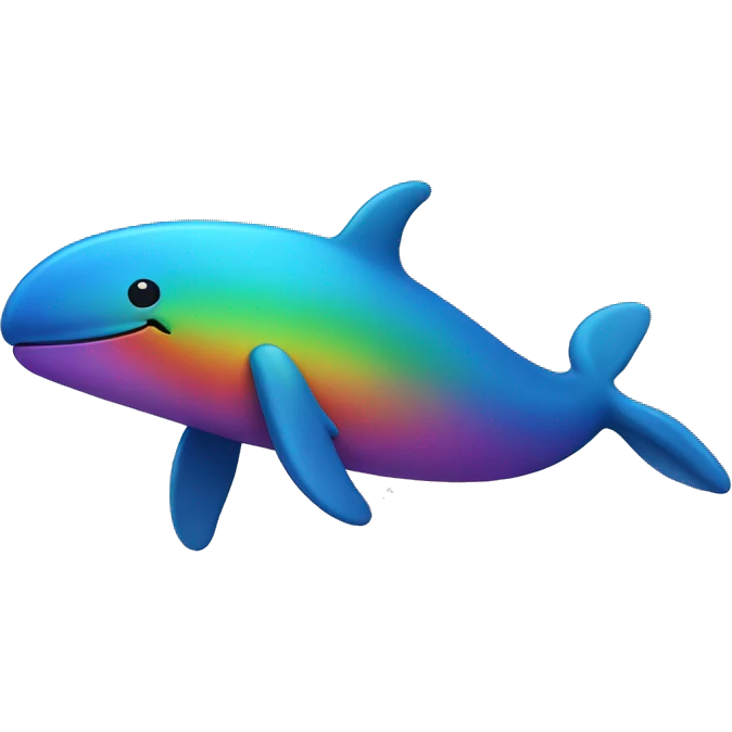 A rainbow whale emoji