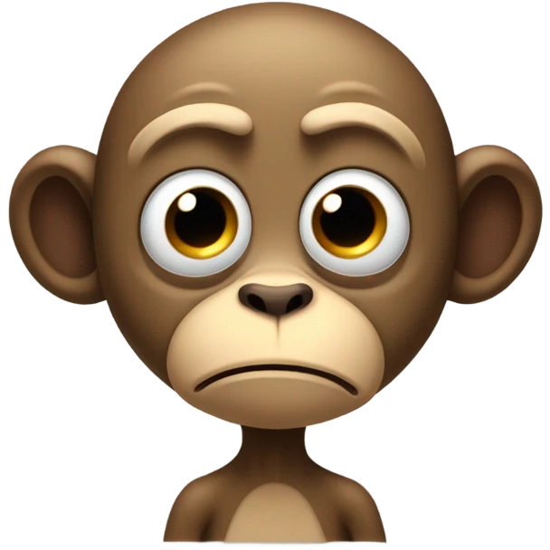 really really really sad skinny monkey emoji