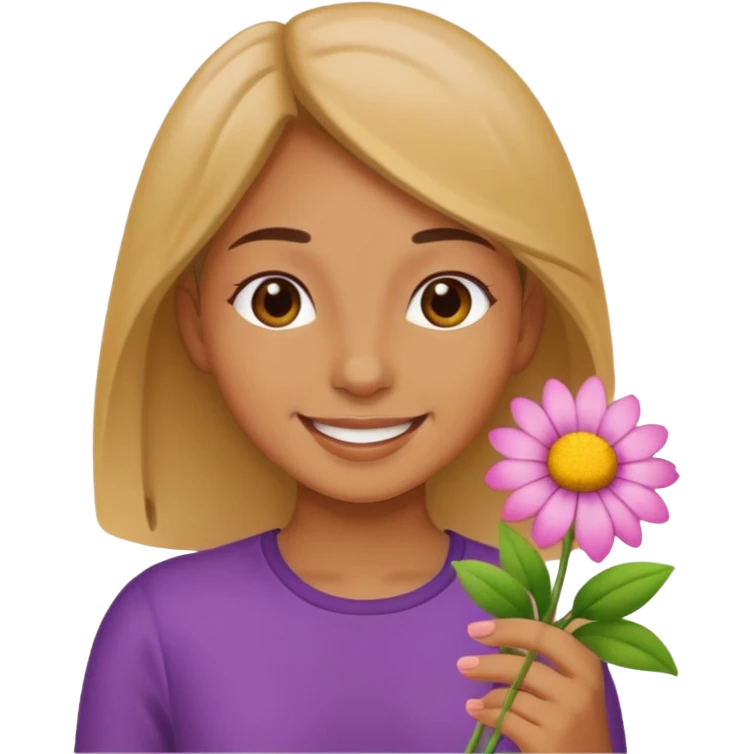 Smelling flowers emoji