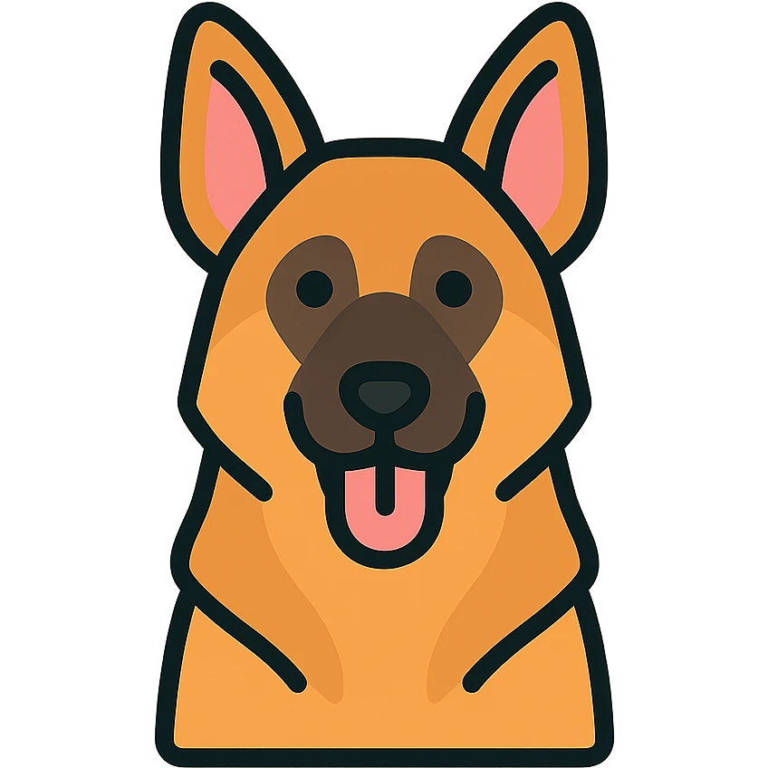 German shepherd dog emoji