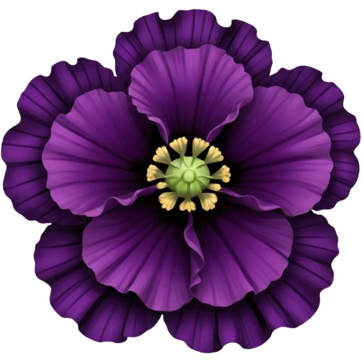 black hollyhock flower emoji