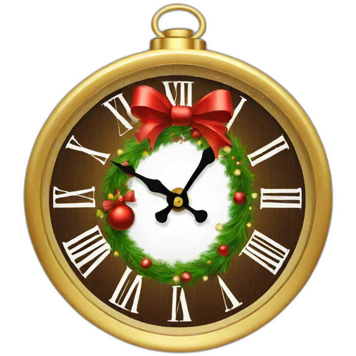 christmas clock emoji
