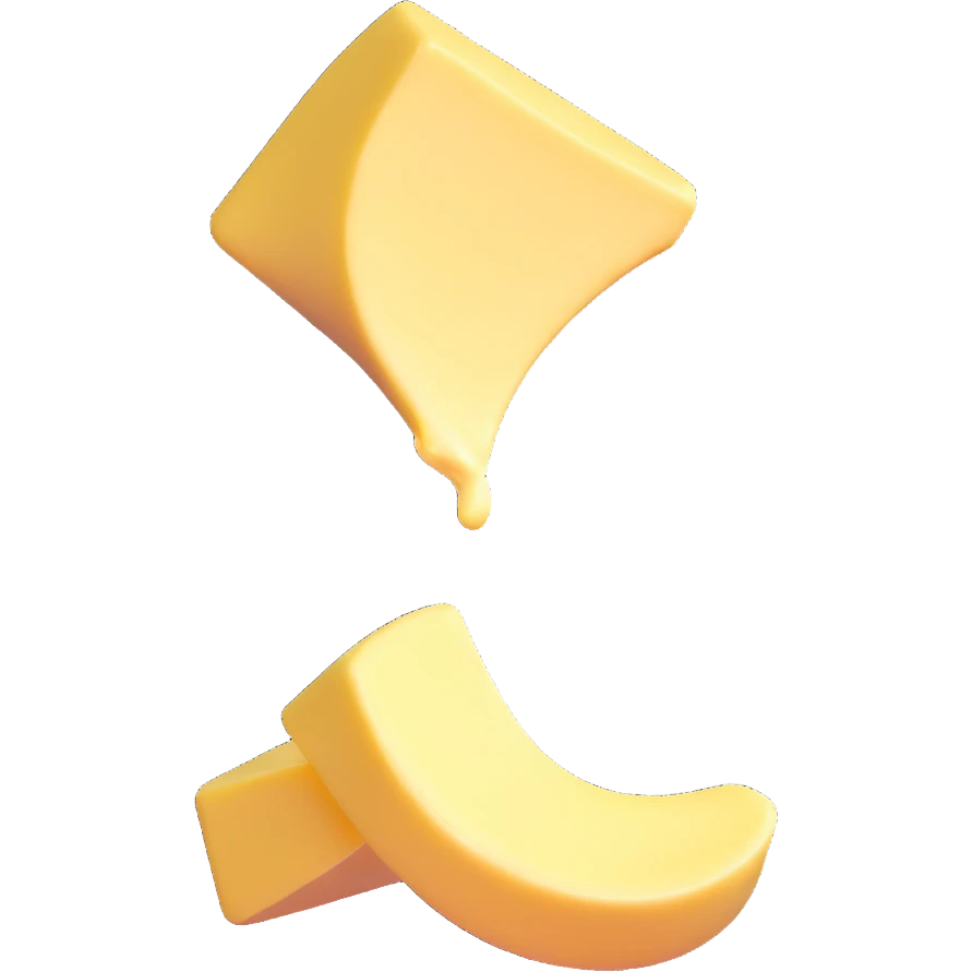 butter curl, extra glossy, dramatic lighting emoji