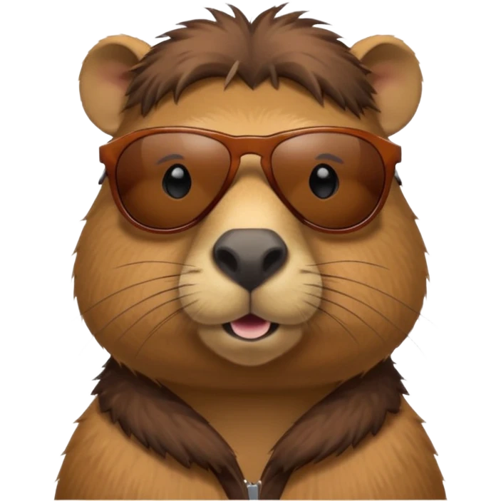 Capybara wearing sunglasses emoji