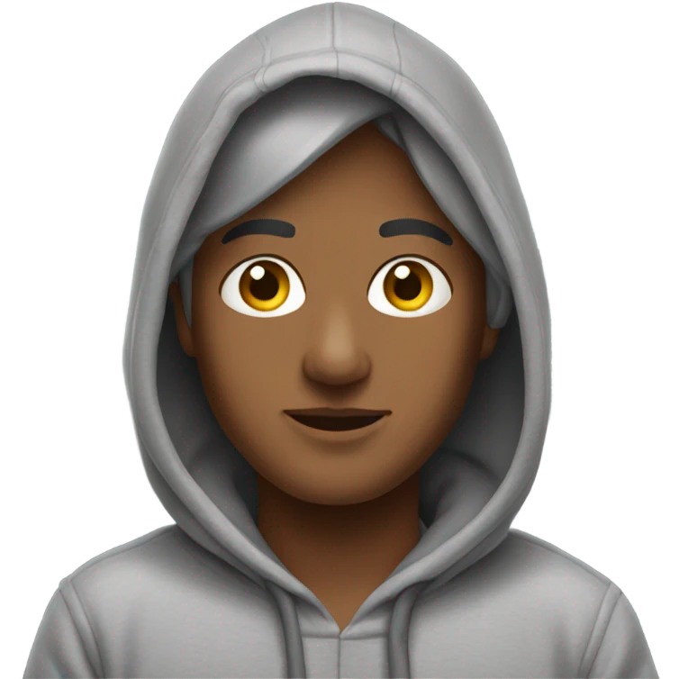 realistic grey hoodie emoji