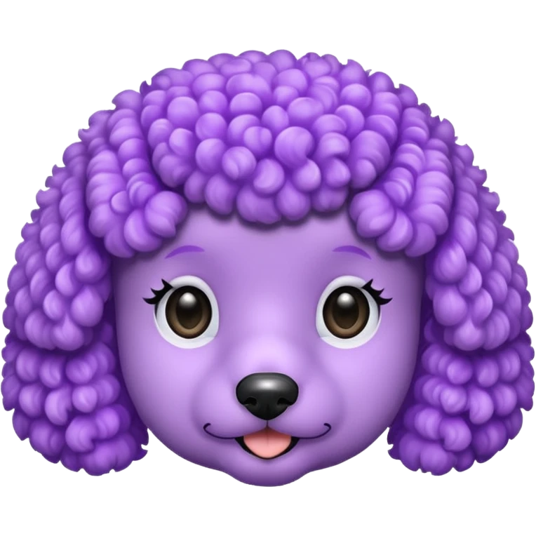 Make an emoji of a purple poodle face. emoji