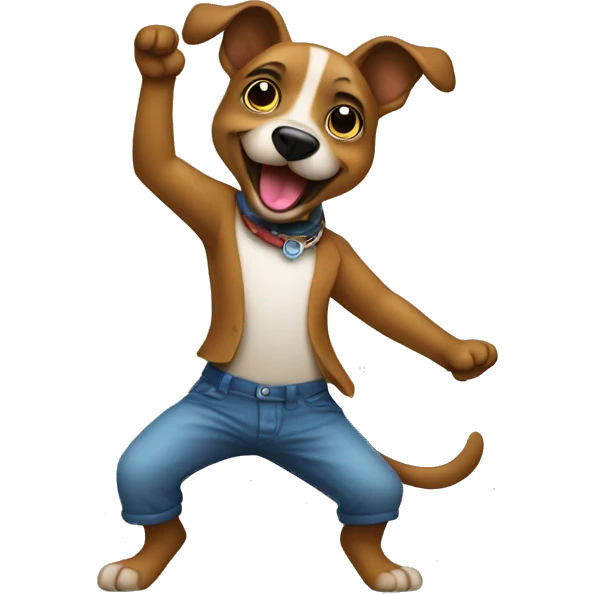 Perro bailando  emoji