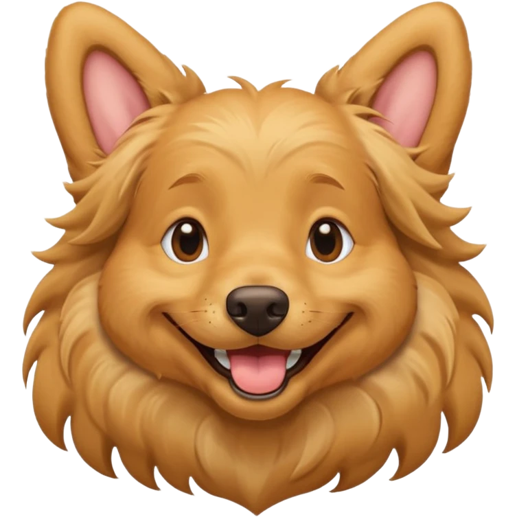 A happy laughing dog emoji