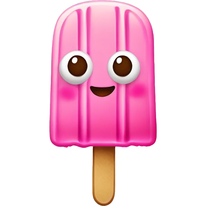pink popsicle with chocolate realistic emoji