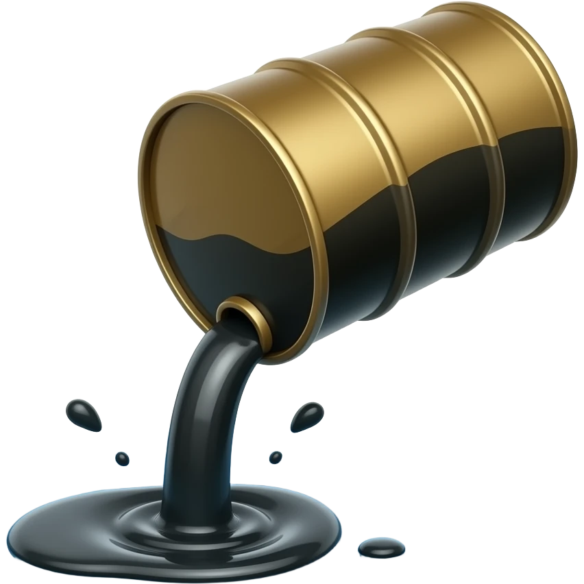 emptying oil barrel into open water emoji