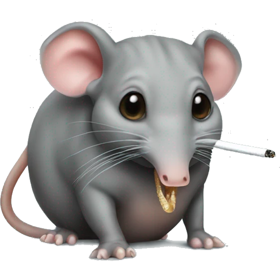 Elephant Shrew with cigarette emoji