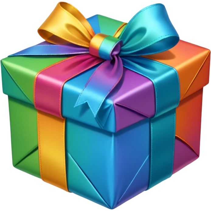 smooth rainbow gift emoji