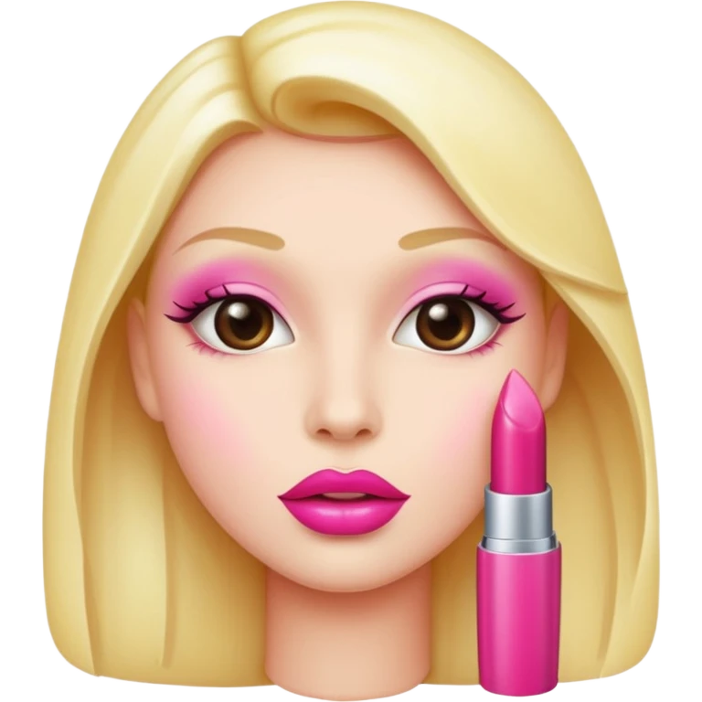 Pink lipstick emoji