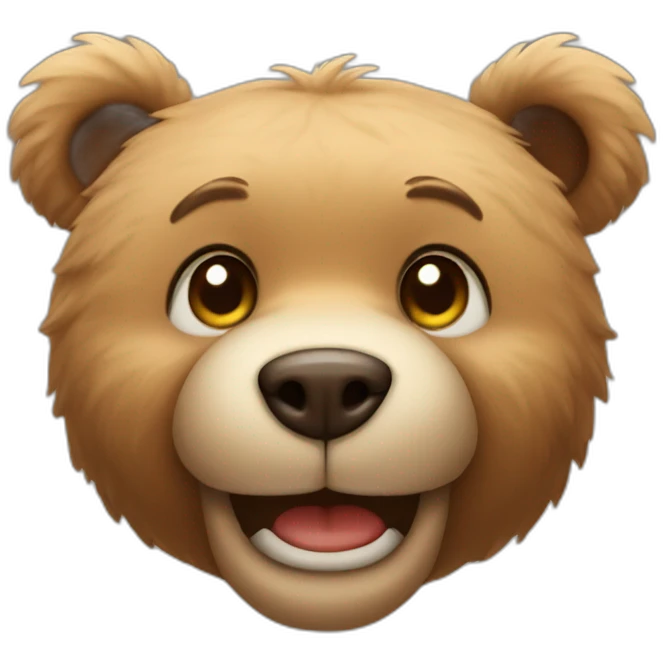 Teddy bear smirk emoji