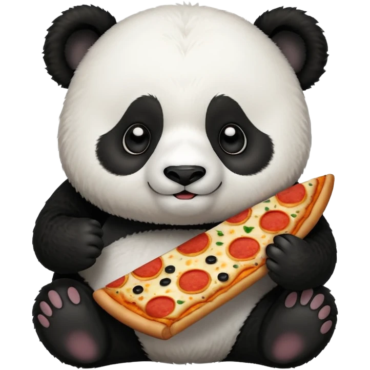 panda holding a pizza emoji
