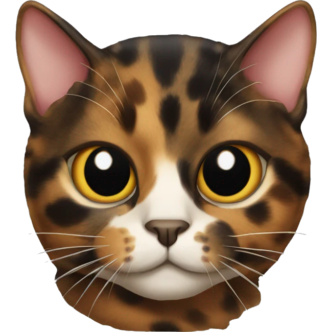 tortoiseshell cat with only one eye emoji