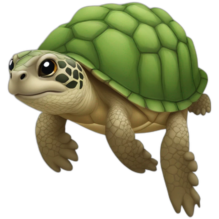 Tortue sur une loutre emoji
