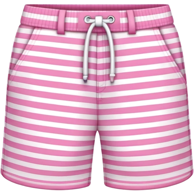 pink and white striped shorts emoji