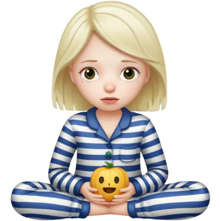 Unwell girl in pajamas  emoji