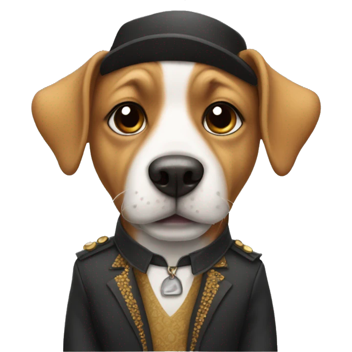 Dog in a nice outfit emoji