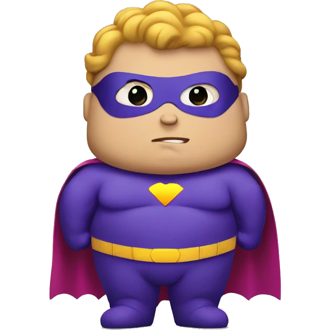 Fat superhero emoji