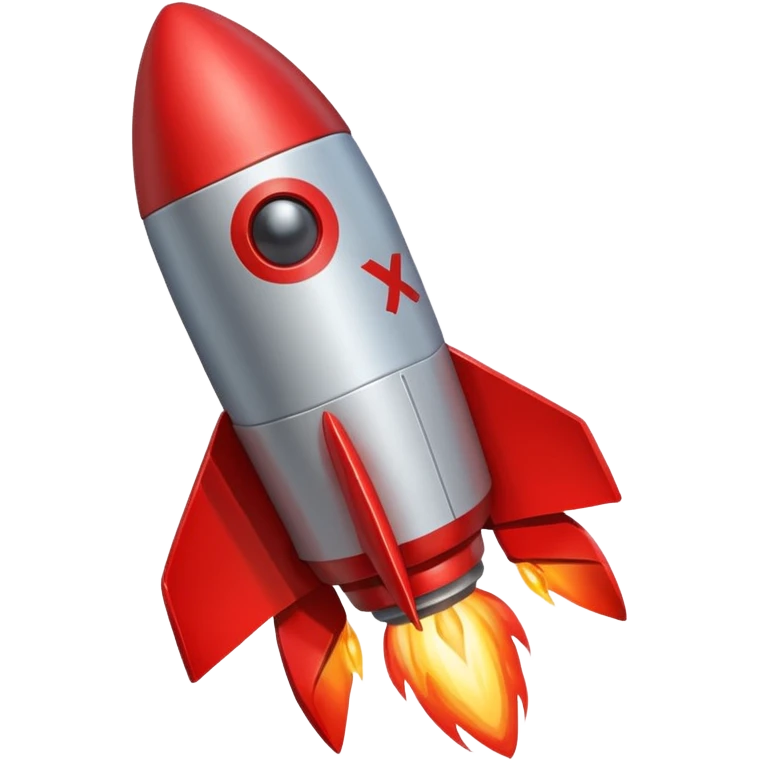 a rocket with a red X on it emoji