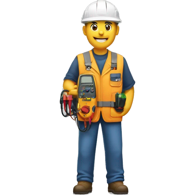 electrician with multimeter emoji