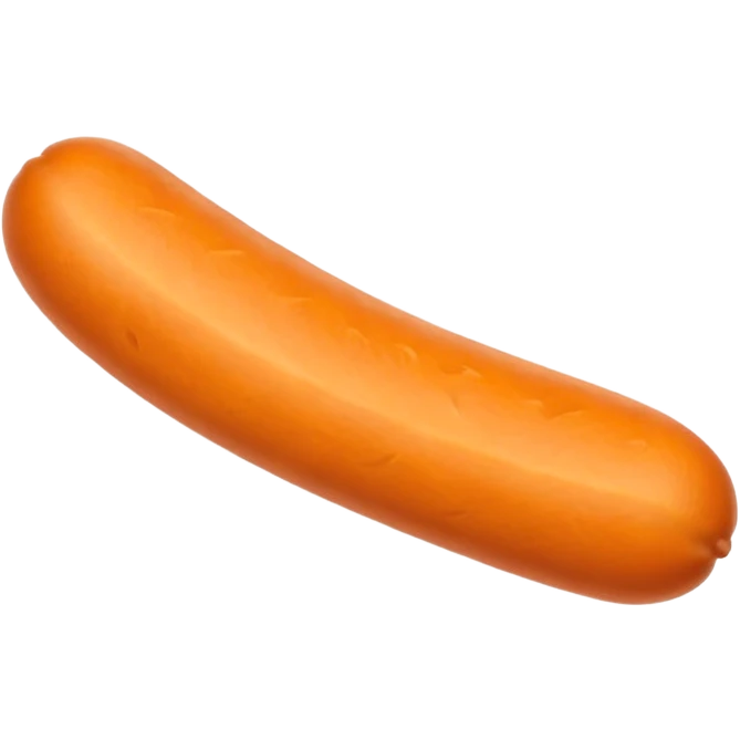 orange cylindrical pieces sausage shaped on each end with no lines emoji