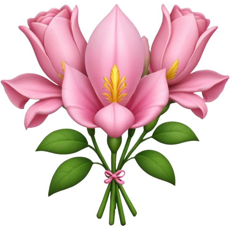 Un bouquet de lys rose pale emoji