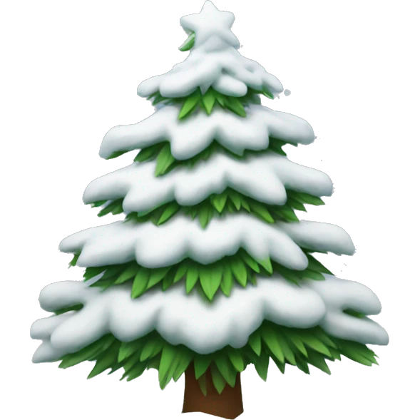 Snowy christmas tree emoji