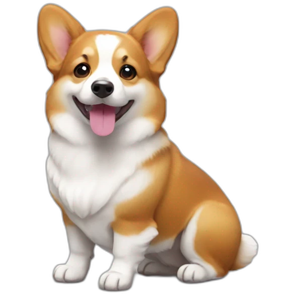 tricolor small cute corgi emoji