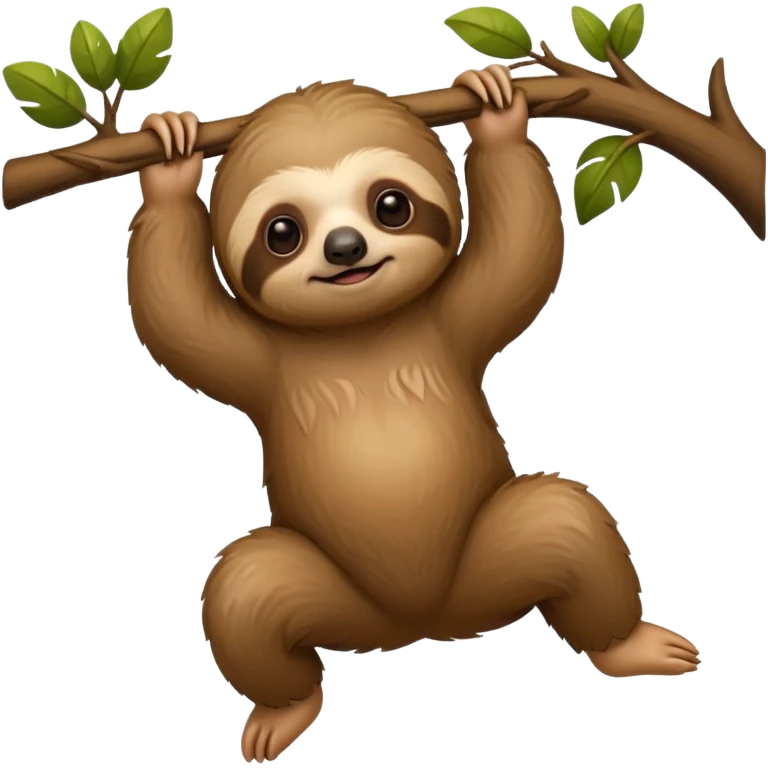 baby sloth on the tree emoji