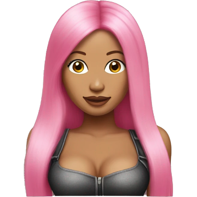 nicki minaj with pink hair emoji