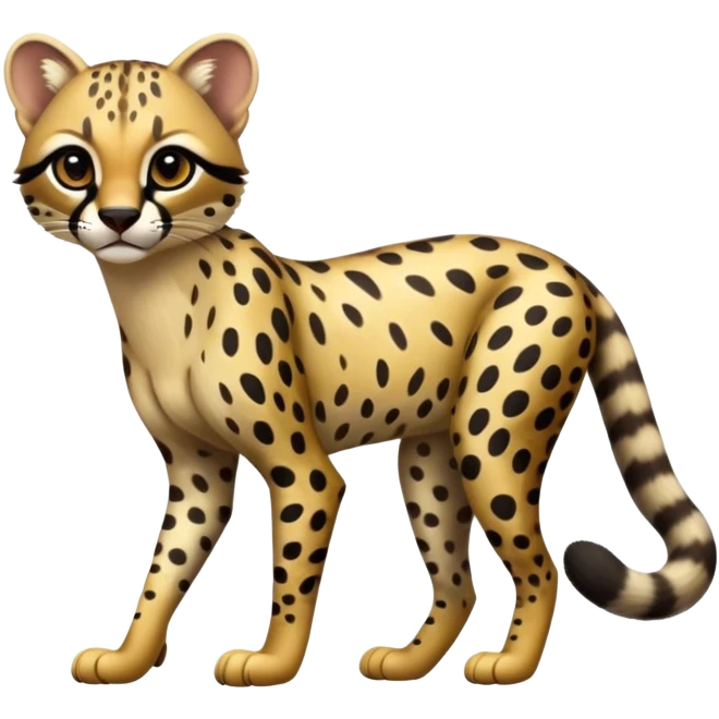 Genet-Ocelot-Cheetah-hybrid, full body emoji