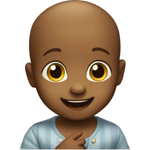 Baby saying yay emoji