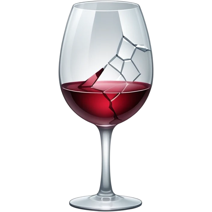 wine glass with a large crack emoji