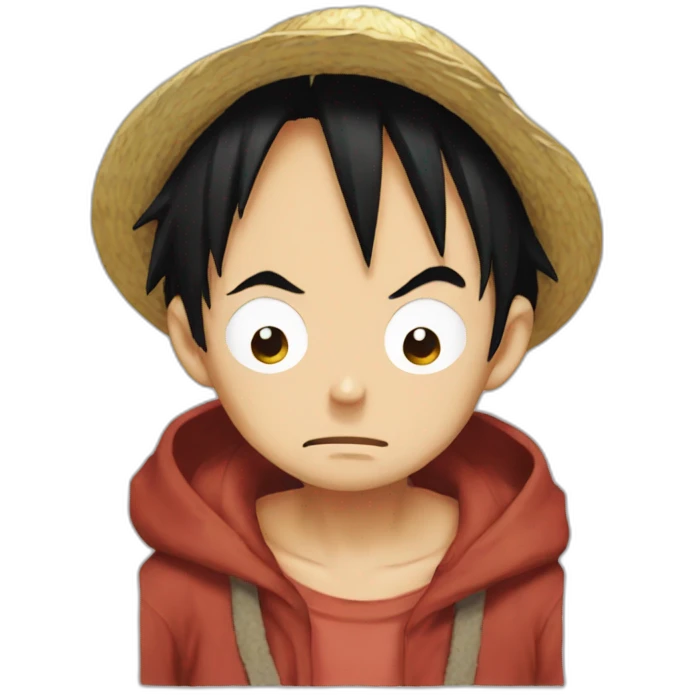 Luffy triste emoji