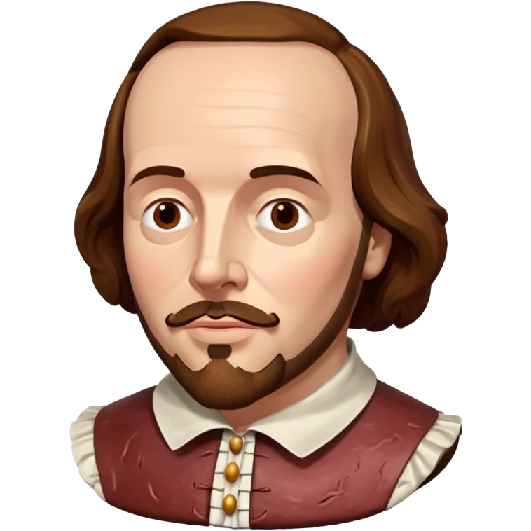 jeff koons style william shakespeare made or spam meat sculpture portrait  emoji