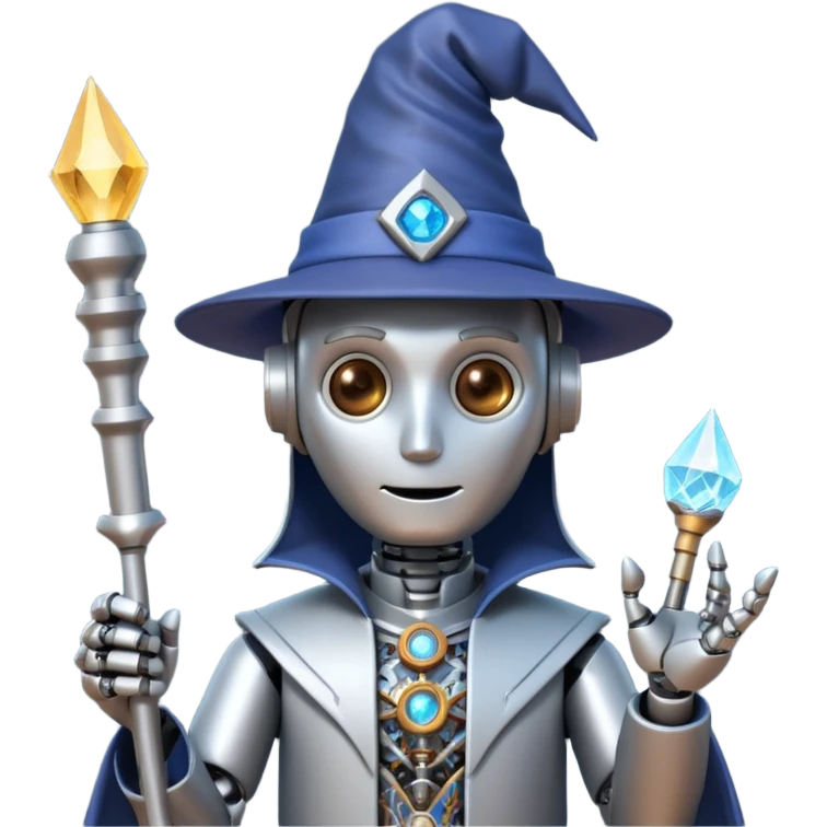 un mago robot programador emoji